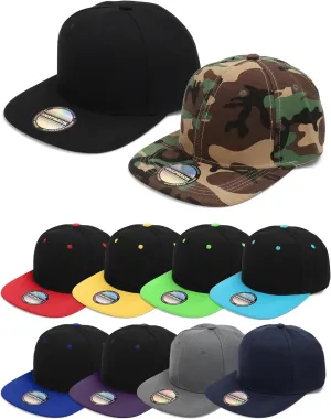 10 Pack Blank Snapback Hats for Men Flat Brim Hats Baseball Caps Bulk