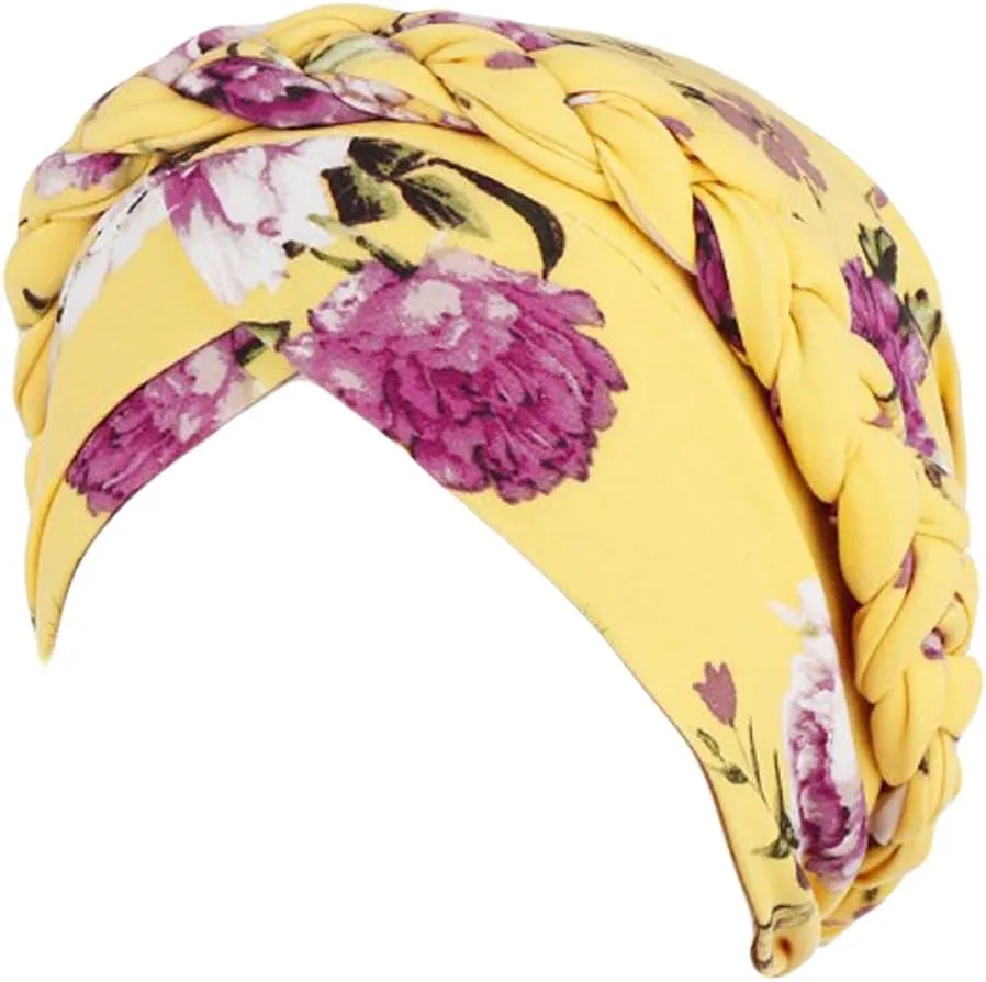 3 Pack Womens Printed Turban Hat Head Wraps Covers Chemo Cancer Beanies Cap Headwear