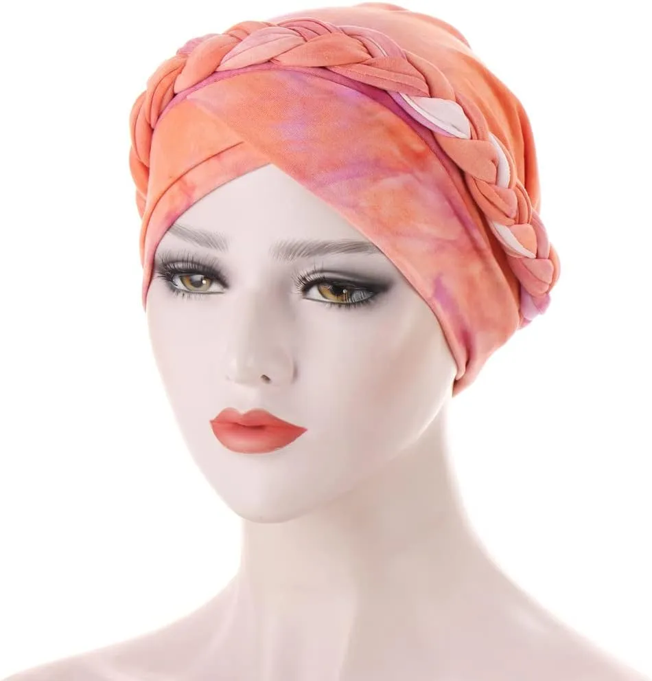 3 Pack Womens Printed Turban Hat Head Wraps Covers Chemo Cancer Beanies Cap Headwear