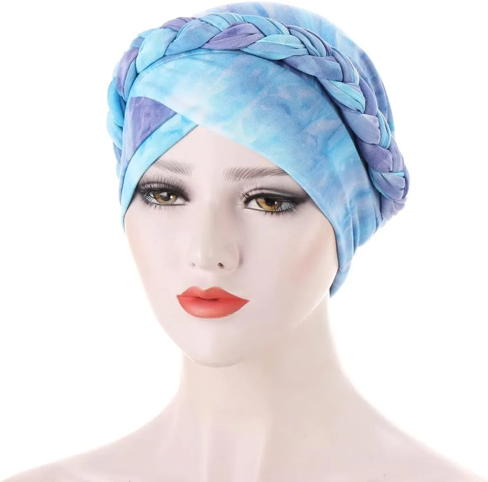 3 Pack Womens Printed Turban Hat Head Wraps Covers Chemo Cancer Beanies Cap Headwear