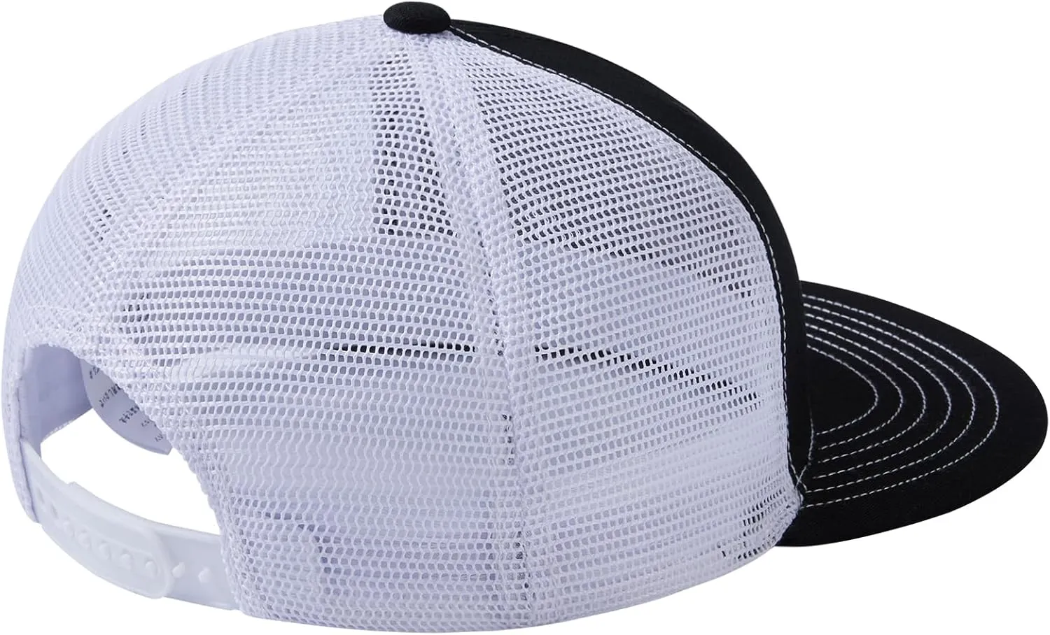 BASSDASH Flat Brim Trucker Cap Adjustable Snapback Hat Mesh Back for Men Women