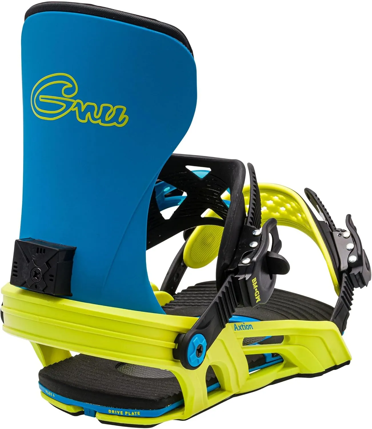 Bent Metal Axtion Mens Snowboard Bindings, M, Blue/Green
