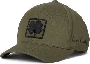 Black Clover Standard Boxed in Luck 5 Adjustable Hat, Forest Green Hat/3D