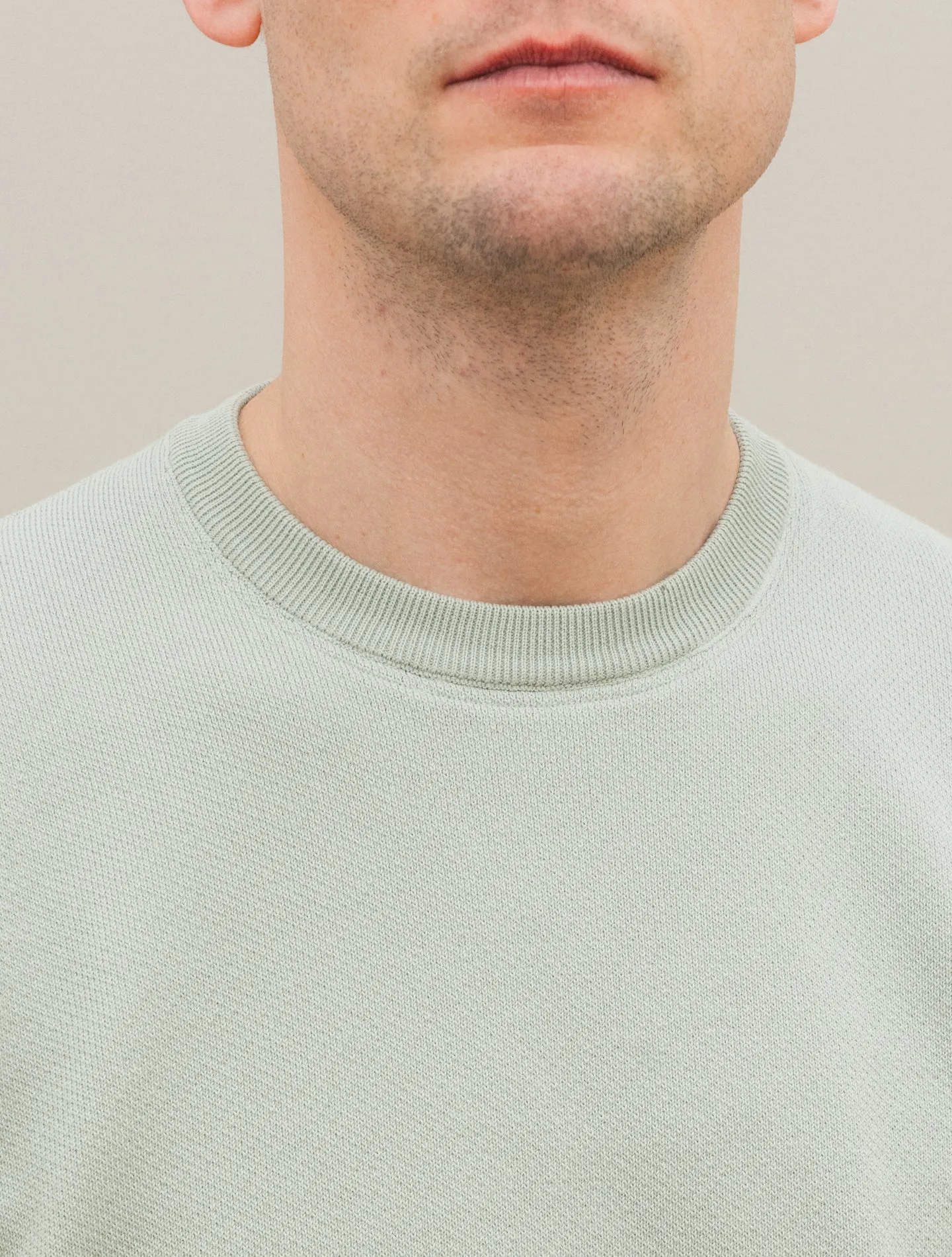 Cotton Knitted Collage Sweater Sage