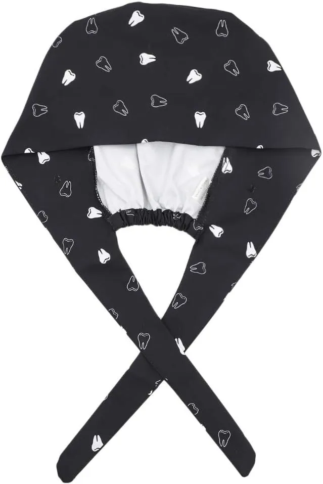 Cute Printed Working Cap with Sweatband Adjustable Tie Back Hats for Women/Men