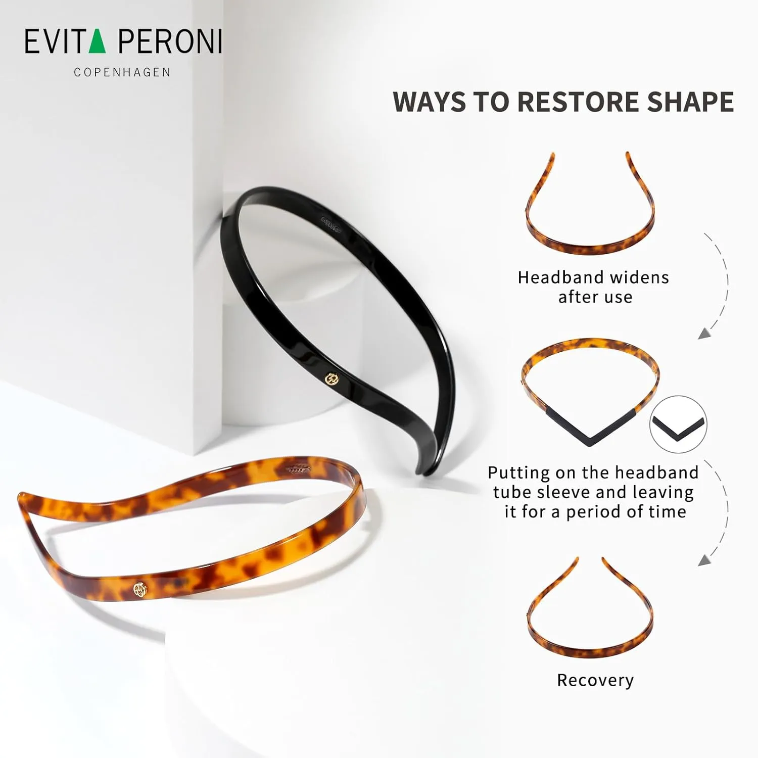 EVITA PERONI Hair Band, Designed for Eyewear, No Pressure, No Headache, Comfortable Headbands for Women, Fashion Thin Headbands Non Slip-Coral Blue
