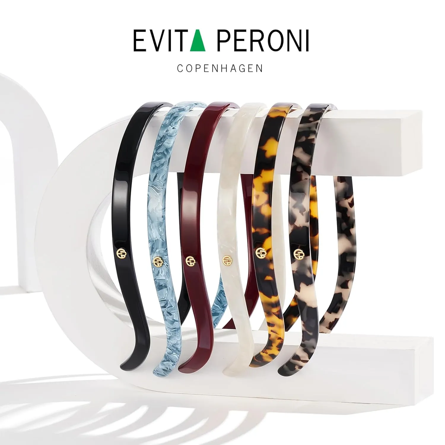 EVITA PERONI Hair Band, Designed for Eyewear, No Pressure, No Headache, Comfortable Headbands for Women, Fashion Thin Headbands Non Slip-Coral Blue