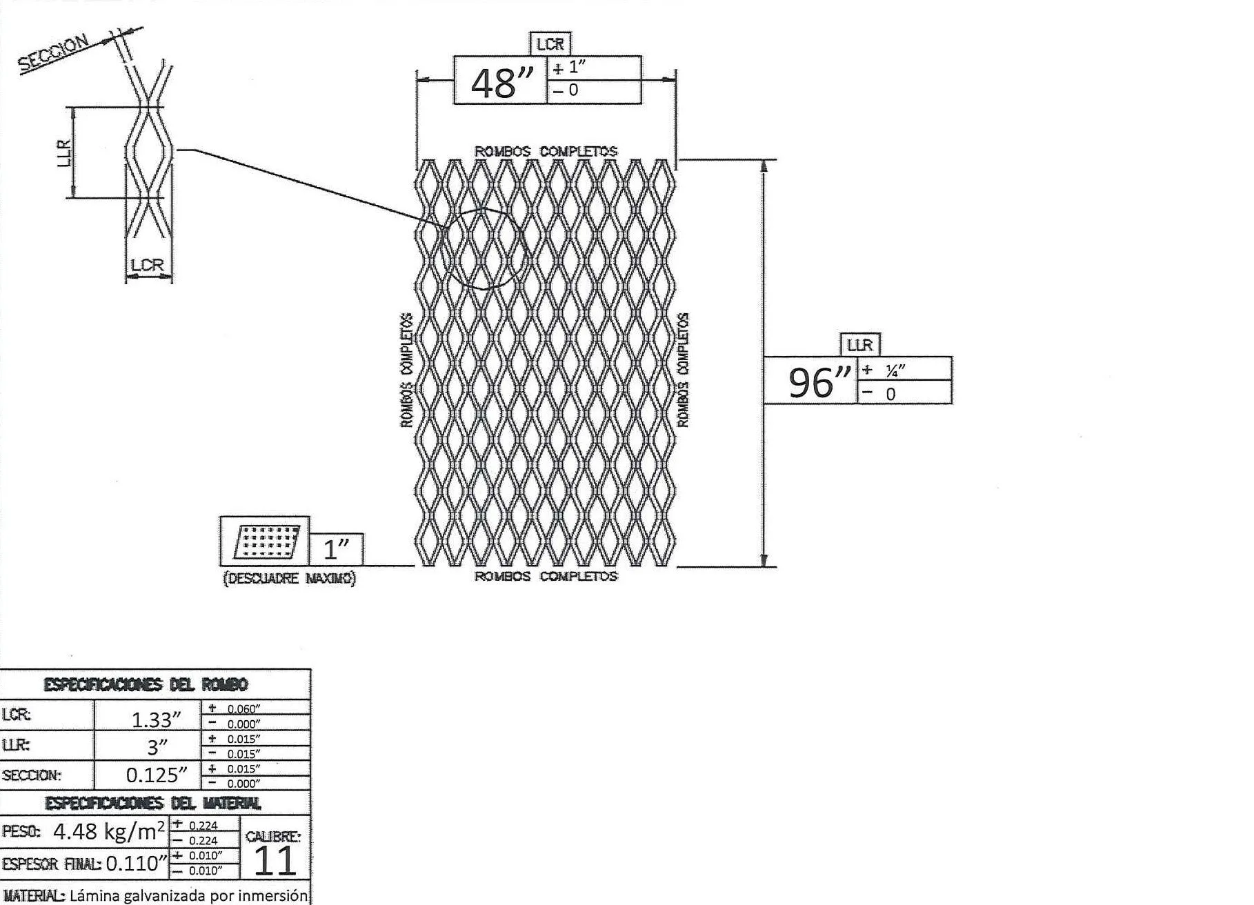 Galvanized Steel Expanded Metal 121937