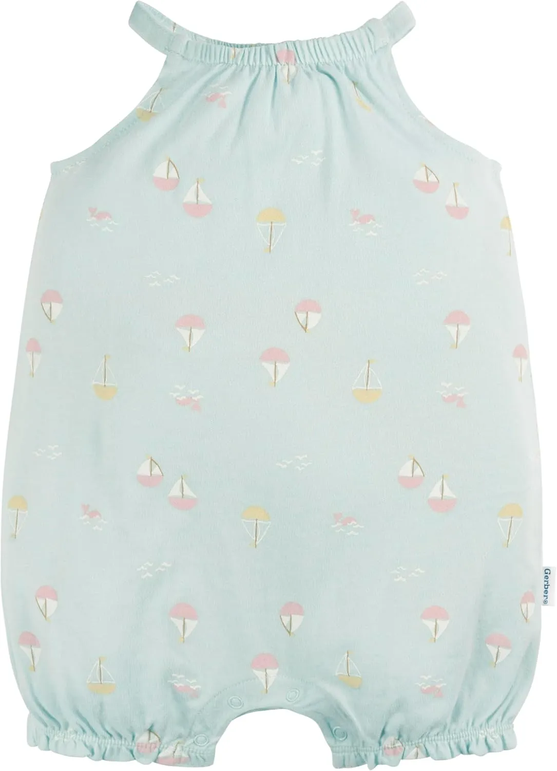 Gerber baby-girls Sleeveless and Short Sleeve Romper Set