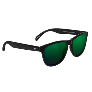 Glassy Deric Polarized Matte Black Green Mirror Lens