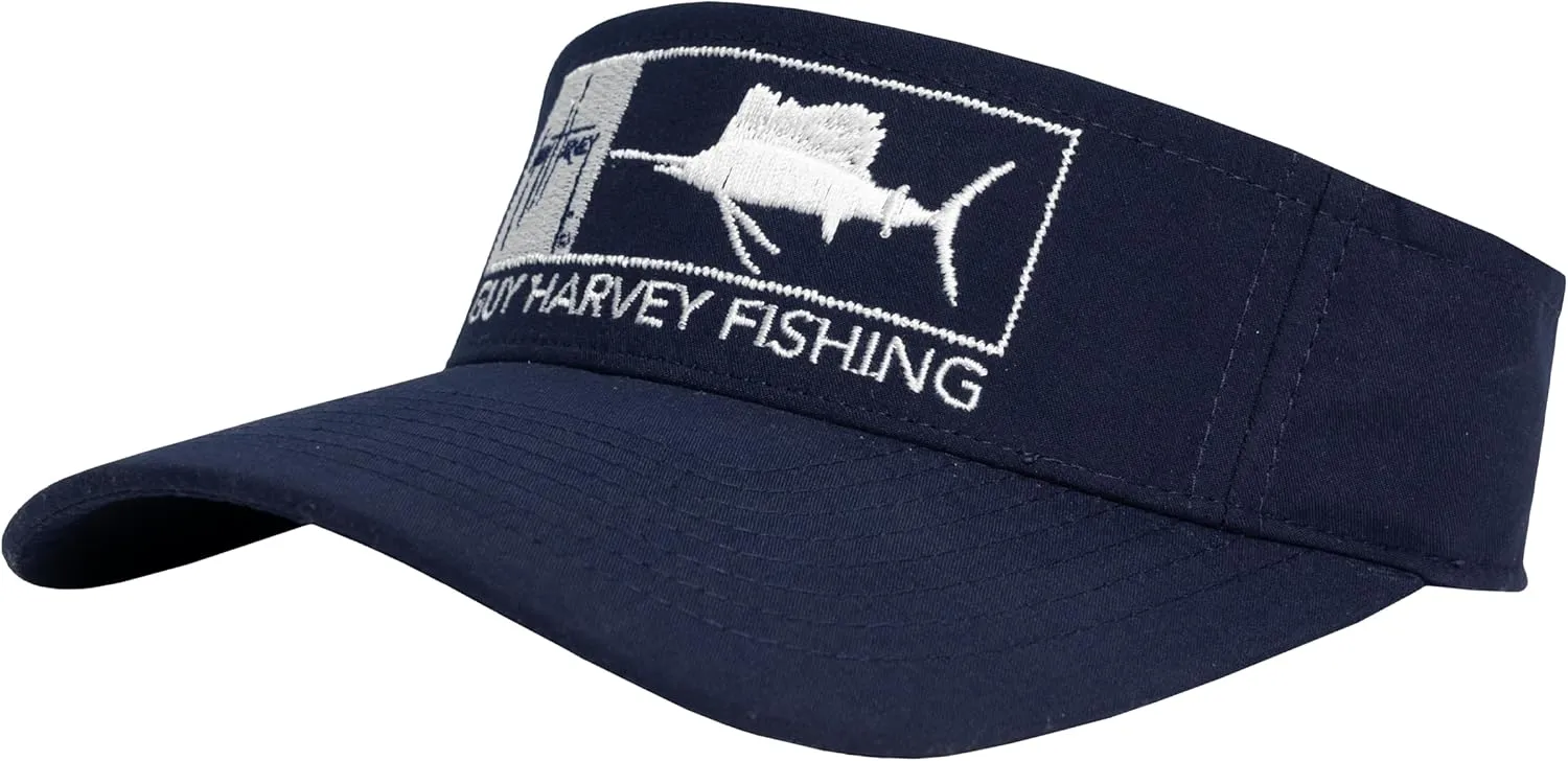 Guy Harvey Mens Embroidered Sail Performance Visor