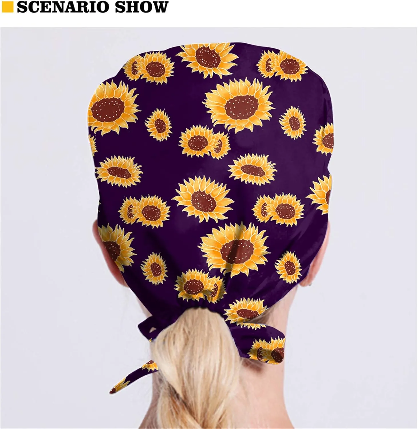 JoyLamoria Novelty Printed Cap with Sweatband Women Men Adjustable Tie Back Hats for Paiting