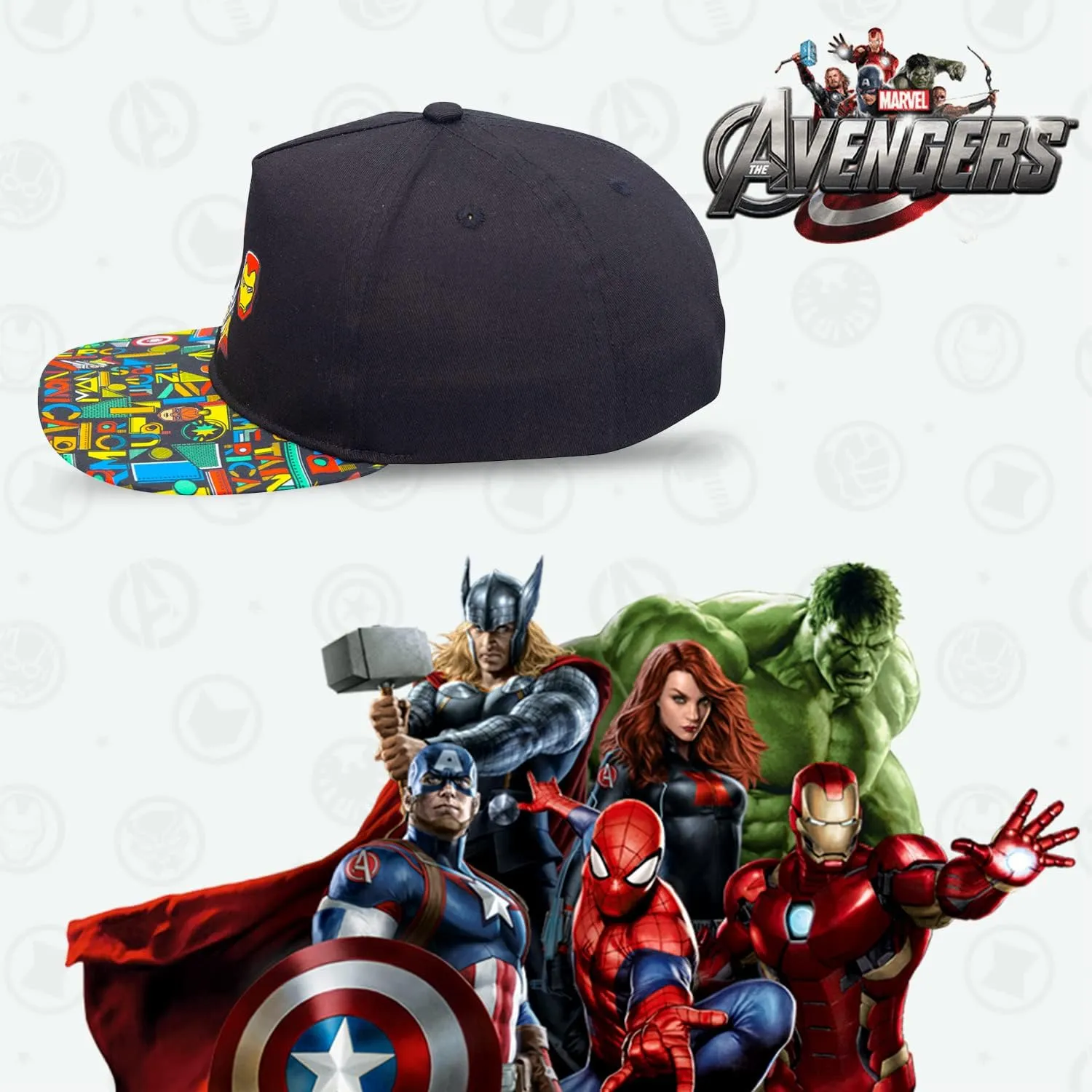 Marvel Legends Captain America, Ironman, Avengers, Hulk Baseball Cap for Boys  Avengers Hat Youth Ages 5-14