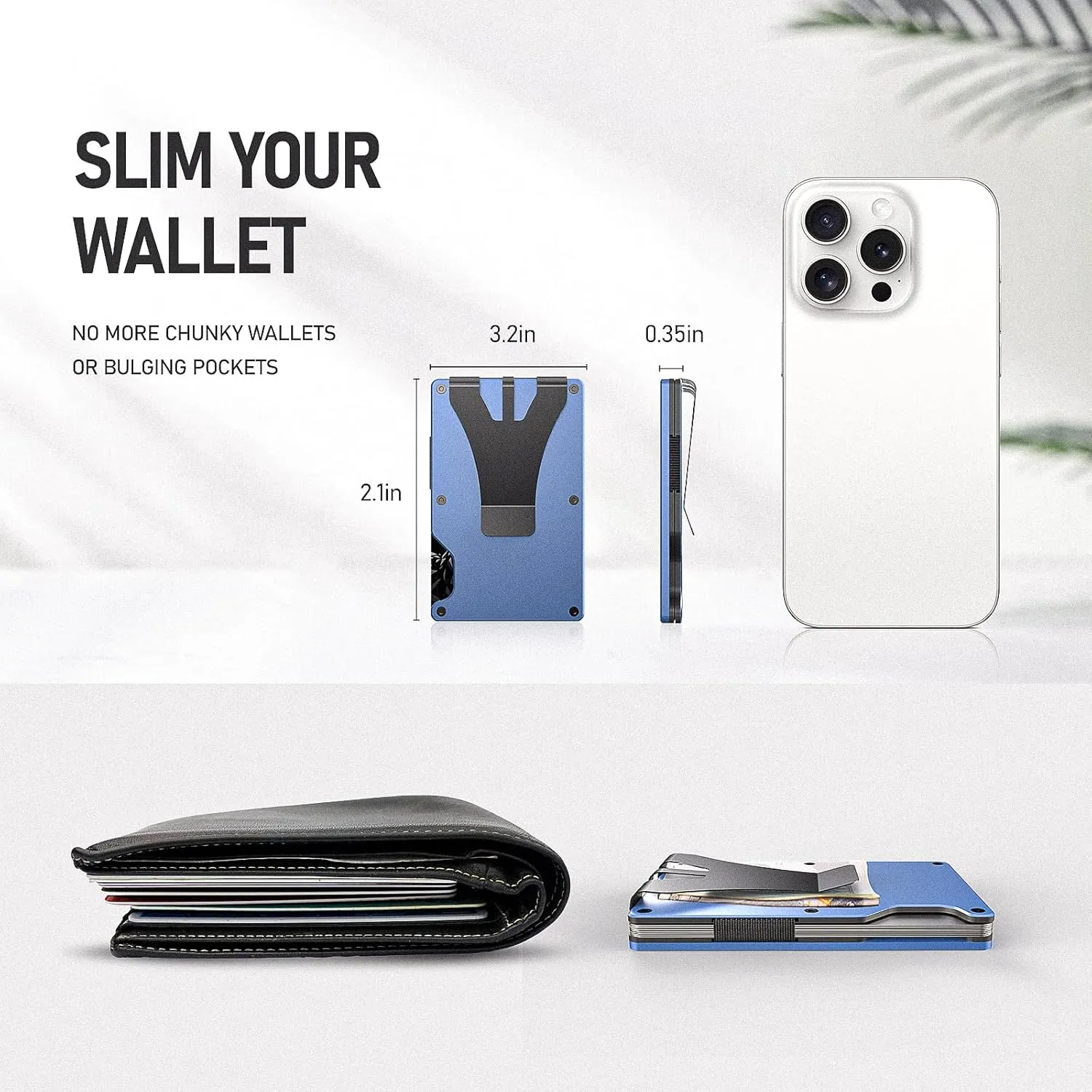 Metal Smart Wallet with E-Ink Display & Built-in Find My Chip(iOS Only), RFID Blocking Minimalist Card Holder for Men, Custom Image/QR via App (iOS & Android), Gift for Husband/Friend
