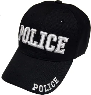 Police Officer Cap Embroidered Baseball Cap Black
