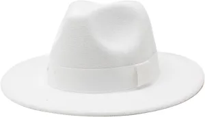 Solid Fedora Hats for Mens/Womens Fedora Hats Wide Brim Fedora Hats Rancher Hat