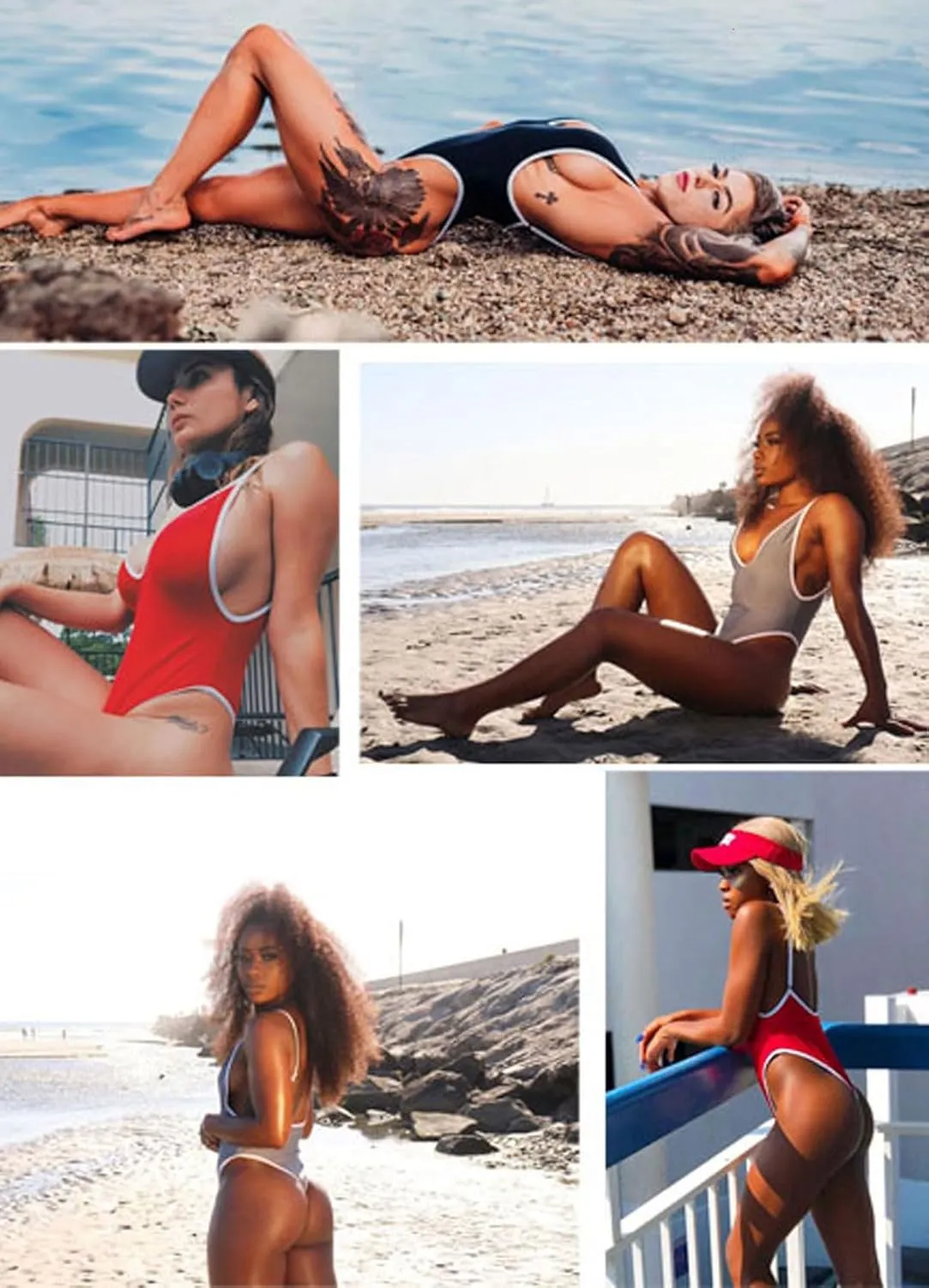 Swimsuits for Women Sexy Monokini Deep V One Piece Bathing Suits Backless Cheeky Swimwear Semi Thong Bikini