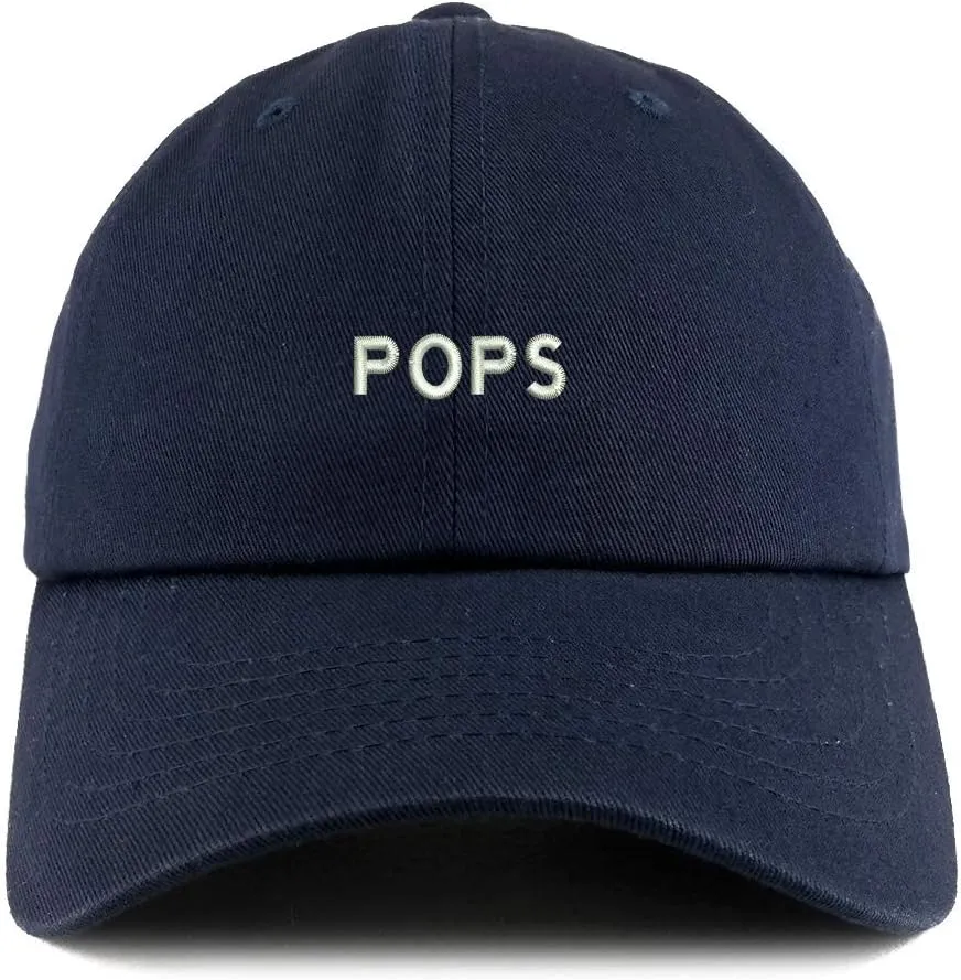 Trendy Apparel Shop Pops Embroidered Solid Adjustable Unstructured Dad Hat