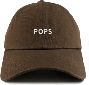 Trendy Apparel Shop Pops Embroidered Solid Adjustable Unstructured Dad Hat