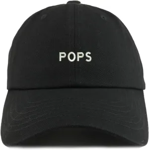 Trendy Apparel Shop Pops Embroidered Solid Adjustable Unstructured Dad Hat