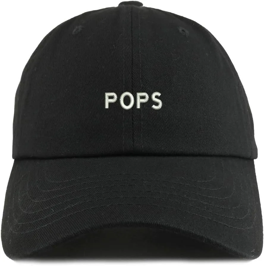 Trendy Apparel Shop Pops Embroidered Solid Adjustable Unstructured Dad Hat