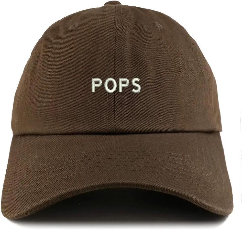 Trendy Apparel Shop Pops Embroidered Solid Adjustable Unstructured Dad Hat