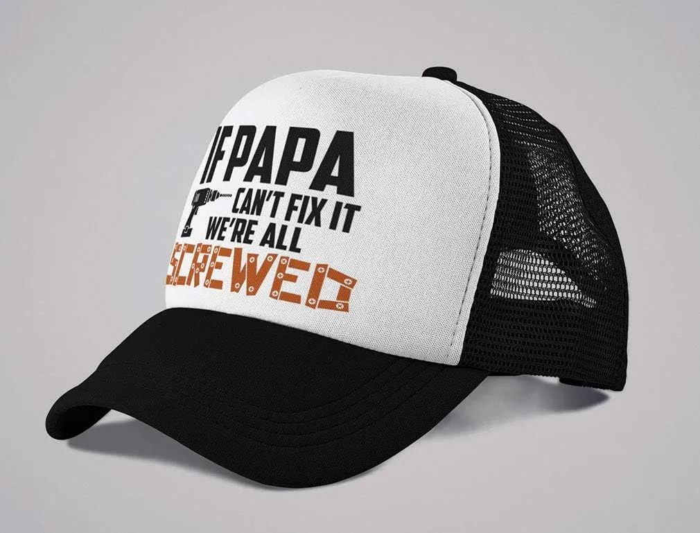 Tstars Funny Father's Day Hat | Gift for Dad Papa or Grandpa Trucker Mesh Snapback Cap