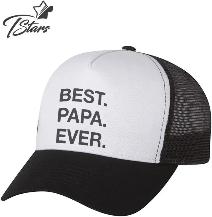 Tstars Funny Father's Day Hat | Gift for Dad Papa or Grandpa Trucker Mesh Snapback Cap