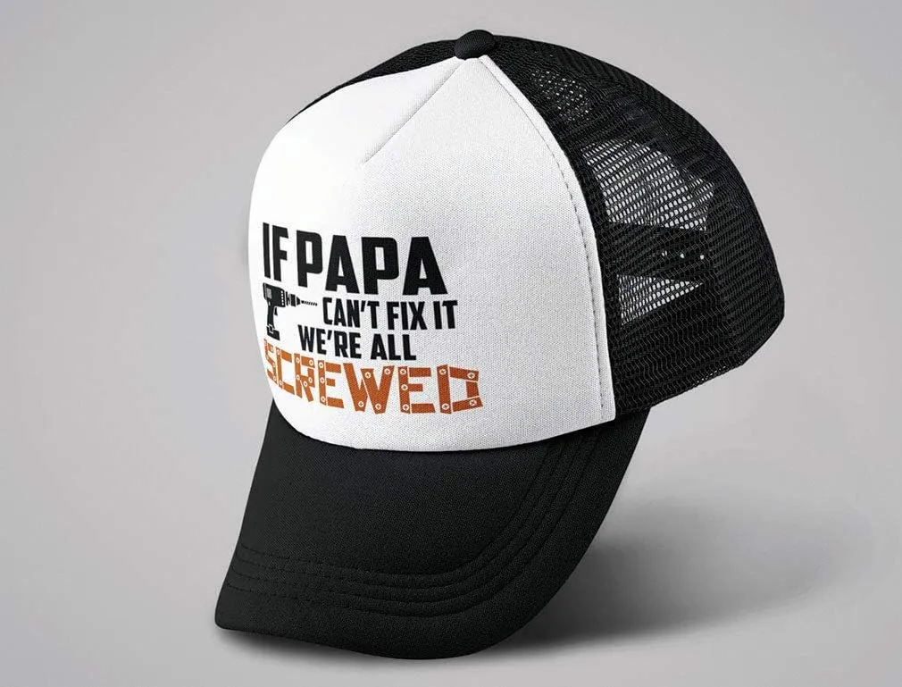 Tstars Funny Father's Day Hat | Gift for Dad Papa or Grandpa Trucker Mesh Snapback Cap