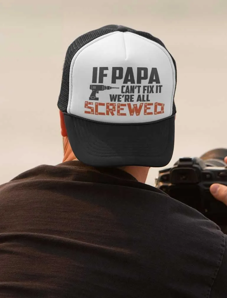 Tstars Funny Father's Day Hat | Gift for Dad Papa or Grandpa Trucker Mesh Snapback Cap