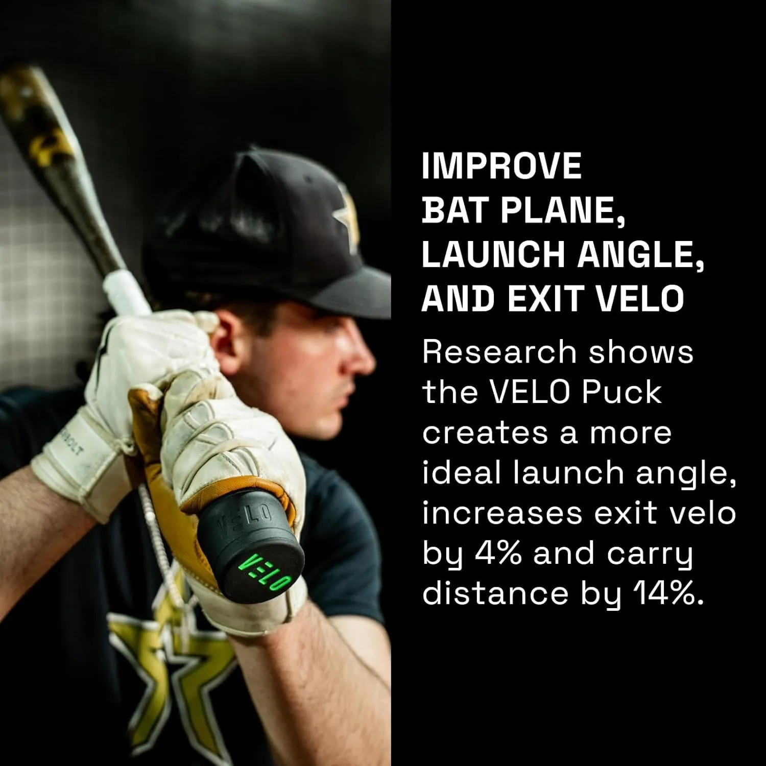 VELO Sports | Velo Puck | Pro Puck Technology for Baseball Bats | Measure Your Knob, Choose Your Size | Improve Plane, Launch, and Exit Velo