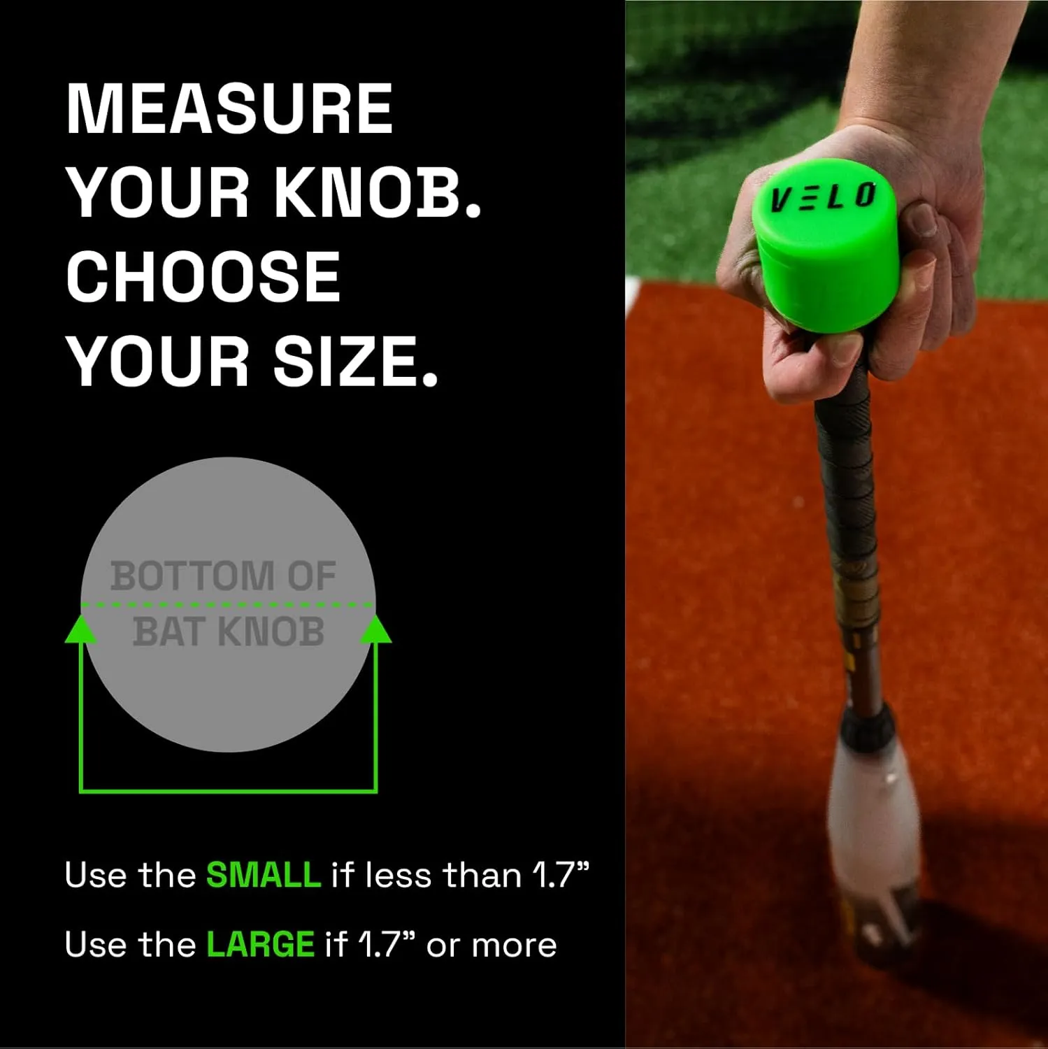 VELO Sports | Velo Puck | Pro Puck Technology for Baseball Bats | Measure Your Knob, Choose Your Size | Improve Plane, Launch, and Exit Velo